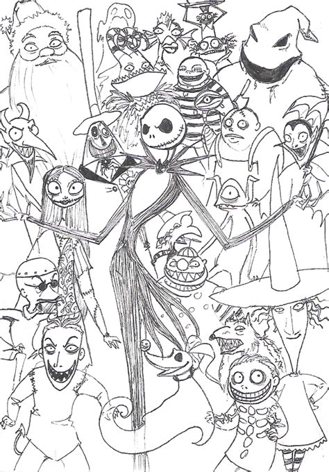 Nightmare Before Christmas Coloring Pages Printable